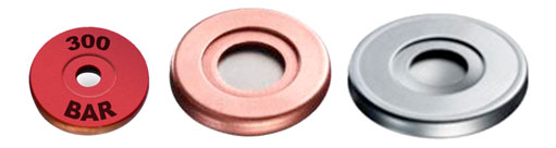 Eingefasste Berstscheiben